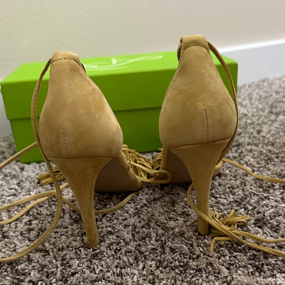 Steve Madden Mustard Fringe Heels - Picture 5 of 5